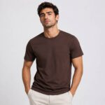 تیشرت اچ ان ام قهوه ای (رگولار فیت) - Image 2