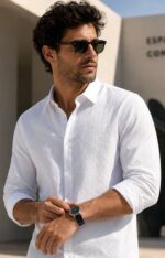 پیراهن اسپرینگ فیلد سفید ( بافت لوزی) - Image 6